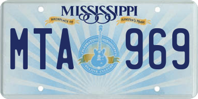 MS license plate MTA969