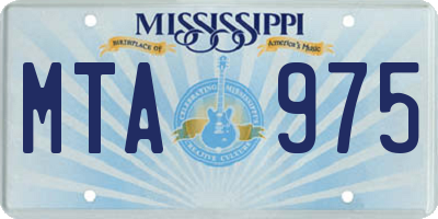 MS license plate MTA975