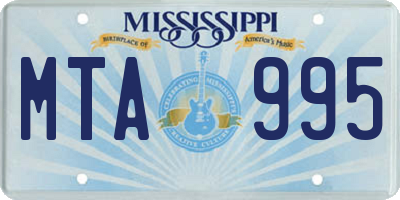 MS license plate MTA995