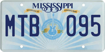 MS license plate MTB095