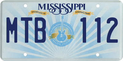 MS license plate MTB112