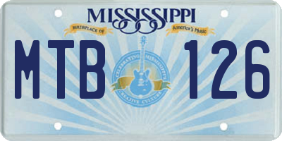 MS license plate MTB126