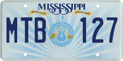 MS license plate MTB127