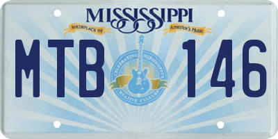 MS license plate MTB146