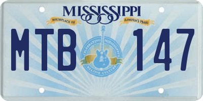MS license plate MTB147