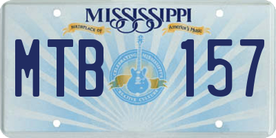 MS license plate MTB157