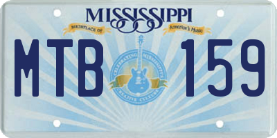 MS license plate MTB159