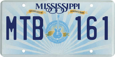 MS license plate MTB161