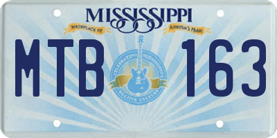 MS license plate MTB163