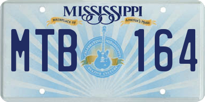 MS license plate MTB164