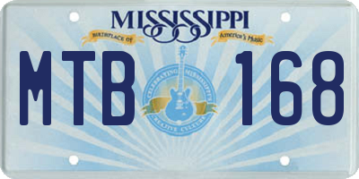 MS license plate MTB168