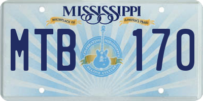 MS license plate MTB170