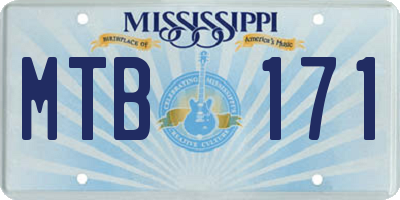 MS license plate MTB171