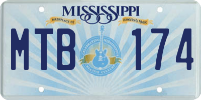 MS license plate MTB174