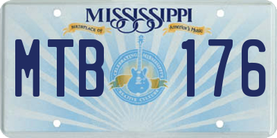 MS license plate MTB176