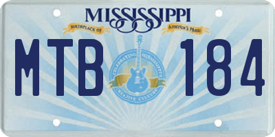 MS license plate MTB184