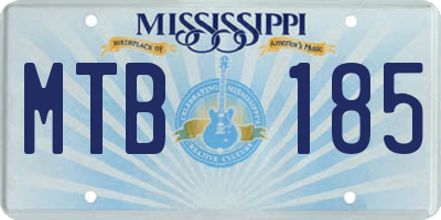 MS license plate MTB185