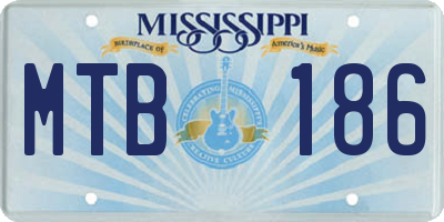MS license plate MTB186
