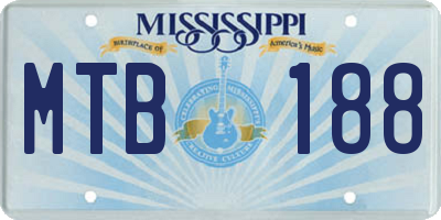 MS license plate MTB188
