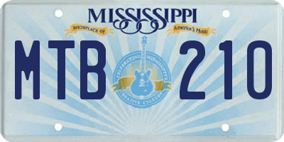 MS license plate MTB210