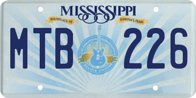 MS license plate MTB226
