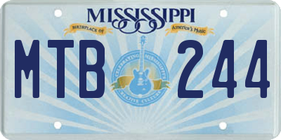 MS license plate MTB244