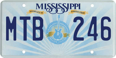 MS license plate MTB246