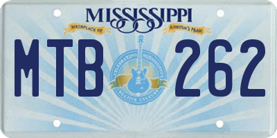 MS license plate MTB262