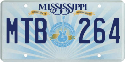 MS license plate MTB264