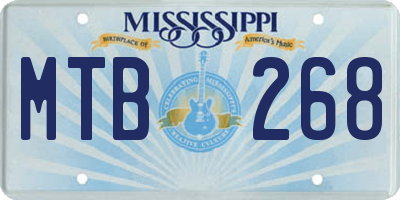 MS license plate MTB268