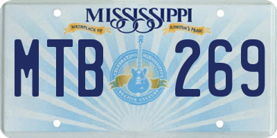 MS license plate MTB269