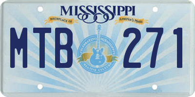MS license plate MTB271