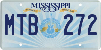 MS license plate MTB272