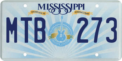 MS license plate MTB273