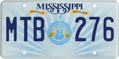 MS license plate MTB276