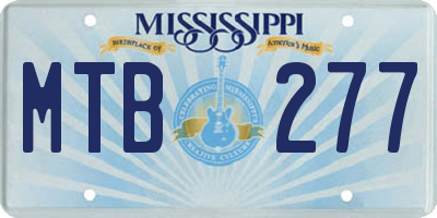 MS license plate MTB277