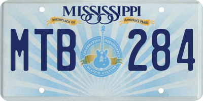 MS license plate MTB284