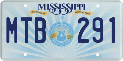 MS license plate MTB291