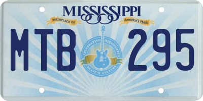 MS license plate MTB295