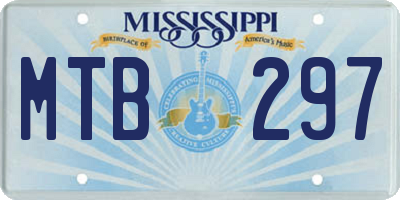 MS license plate MTB297