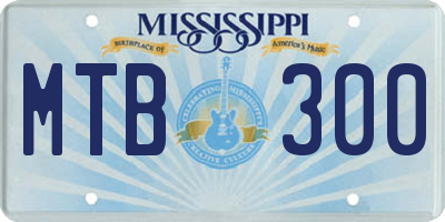 MS license plate MTB300