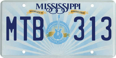 MS license plate MTB313