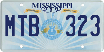 MS license plate MTB323