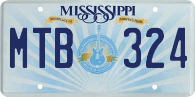 MS license plate MTB324