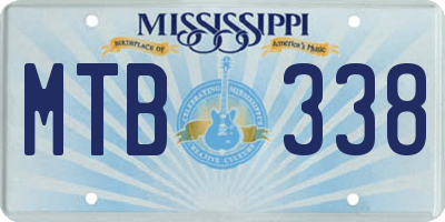 MS license plate MTB338