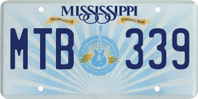 MS license plate MTB339