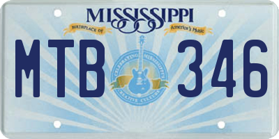MS license plate MTB346