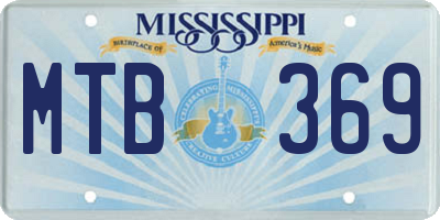 MS license plate MTB369