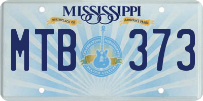MS license plate MTB373