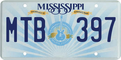 MS license plate MTB397
